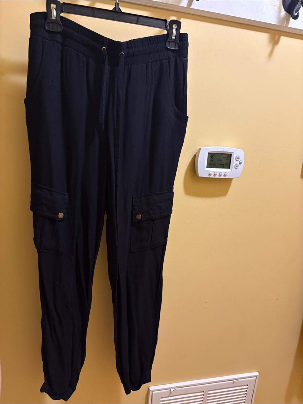 Cato Black Men's Cargo Jogger Pants with Drawstring